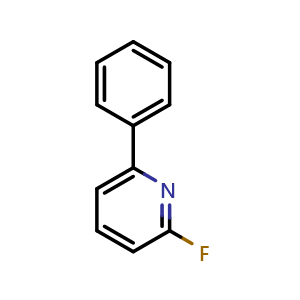 Chemical structure of 2-Fluoro-6-phenylpyridine , CAS 180606-17-1, AChemBlock X177273