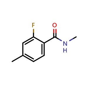 Chemical structure of 2-Fluoro-N,4-dimethylbenzamide , CAS 1538873-31-2, AChemBlock X177275