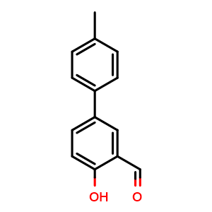 Chemical structure of 2-Formyl-4-(4-methylphenyl)phenol , CAS 893737-98-9, AChemBlock X177282