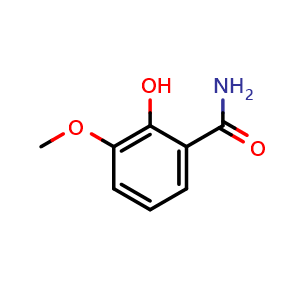 Chemical structure of 2-hydroxy-3-methoxybenzamide , CAS 26751-04-2, AChemBlock X177293