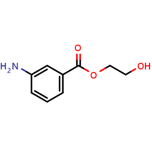 Chemical structure of 2-hydroxyethyl 3-aminobenzoate , CAS 63147-73-9, AChemBlock X177297