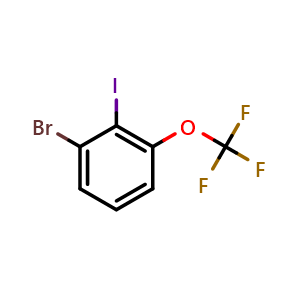 Chemical structure of 2-Iodo-3-(trifluoromethoxy)bromobenzene , CAS 1060691-36-2, AChemBlock X177304