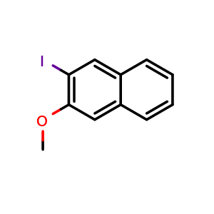 Chemical structure of 2-Iodo-3-methoxynaphthalene , CAS 795278-91-0, AChemBlock X177305