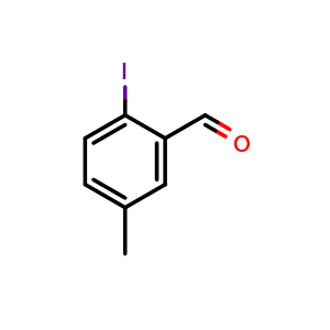 Chemical structure of 2-Iodo-5-methylbenzaldehyde , CAS 1106813-84-6, AChemBlock X177314