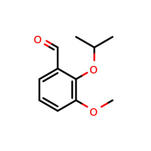 Chemical structure of 2-Isopropoxy-3-methoxybenzaldehyde , CAS 75792-35-7, AChemBlock X177324