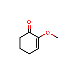 Chemical structure of 2-methoxy-2-cyclohexen-1-one , CAS 23740-37-6, AChemBlock X177335