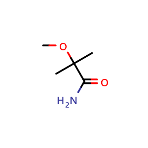 Chemical structure of 2-methoxy-2-methylpropanamide , CAS 82473-56-1, AChemBlock X177338