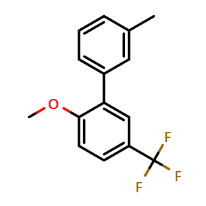 Chemical structure of 2-Methoxy-3'-methyl-5-(trifluoromethyl)-1,1'-biphenyl , CAS 2807448-65-1, AChemBlock X177342