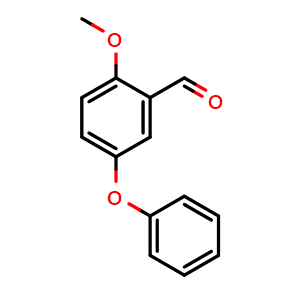 Chemical structure of 2-Methoxy-5-phenoxybenzaldehyde , CAS 63987-39-3, AChemBlock X177362