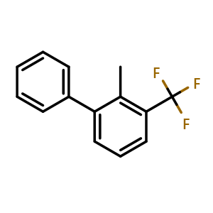 Chemical structure of 2-Methyl-3-(trifluoromethyl)-1,1'-biphenyl , CAS 1214354-36-5, AChemBlock X177379