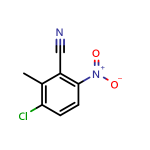 Chemical structure of 2-methyl-3-chloro-6-nitrobenzonitrile , CAS 51123-60-5, AChemBlock X177381