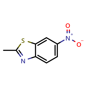 Chemical structure of 2-Methyl-6-nitrobenzothiazole , CAS 2941-63-1, AChemBlock X177392
