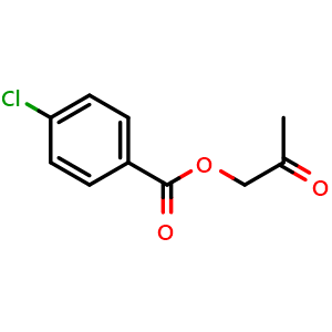 Chemical structure of 2-Oxopropyl 4-chlorobenzoate , CAS 900937-56-6, AChemBlock X177404