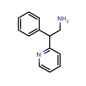 Chemical structure of 2-phenyl-2-(pyrid-2-yl)ethylamine , CAS 95898-97-8, AChemBlock X177410