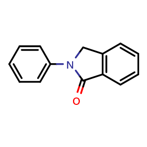 Chemical structure of 2-phenyl-3H-isoindol-1-one , CAS 5388-42-1, AChemBlock X177412
