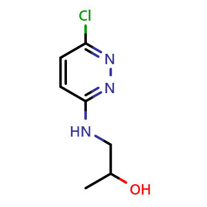 Chemical structure of 2-Propanol, 1-[(6-chloro-3-pyridazinyl)amino]- , CAS 560109-24-2, AChemBlock X177415