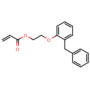 Chemical structure of 2-propenoic acid,2-[2-(phenylmethyl)phenoxy]ethylester , CAS 1193170-24-9, AChemBlock X177421