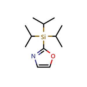 Chemical structure of 2-triisopropylsilyloxazole , CAS 433332-27-5, AChemBlock X177428
