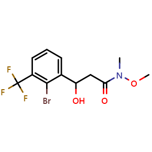 3-(2-Bromo-3-(trifluoromethyl)phenyl)-3-hydroxy-N-methoxy-N-methylpropanamide