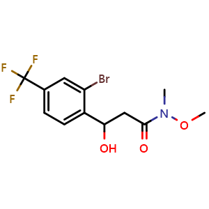 3-(2-Bromo-4-(trifluoromethyl)phenyl)-3-hydroxy-N-methoxy-N-methylpropanamide