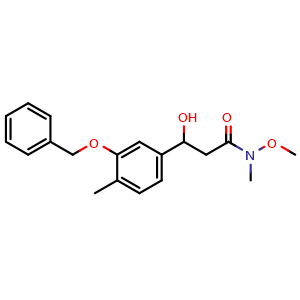 3-(3-(Benzyloxy)-4-methylphenyl)-3-hydroxy-N-methoxy-N-methylpropanamide