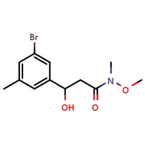 3-(3-Bromo-5-methylphenyl)-3-hydroxy-N-methoxy-N-methylpropanamide