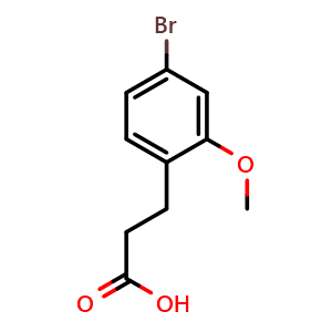 Chemical structure of 3-(4-bromo-2-methoxyphenyl)propionic acid , CAS 1261675-06-2, AChemBlock X177502