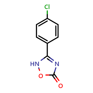 Chemical structure of 3-(4-Chlorophenyl)-1,2,4-oxadiazol-5(2H)-one , CAS 19932-93-5, AChemBlock X177513