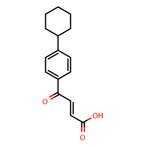 Chemical structure of 3-(4-cyclohexylbenzoyl)acrylic acid , CAS 58897-74-8, AChemBlock X177517