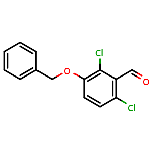 Chemical structure of 3-(Benzyloxy)-2,6-dichlorobenzaldehyde , CAS 1439373-59-7, AChemBlock X177533