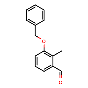Chemical structure of 3-(benzyloxy)-2-methylbenzaldehyde , CAS 918524-14-8, AChemBlock X177545