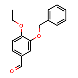 Chemical structure of 3-(Benzyloxy)-4-ethoxybenzaldehyde , CAS 26691-25-8, AChemBlock X177553