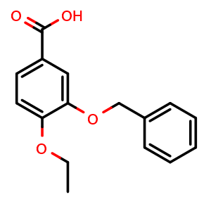 Chemical structure of 3-(Benzyloxy)-4-ethoxybenzoic acid , CAS 1024449-10-2, AChemBlock X177554