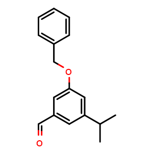 Chemical structure of 3-(Benzyloxy)-5-isopropylbenzaldehyde , CAS 2764731-18-0, AChemBlock X177563