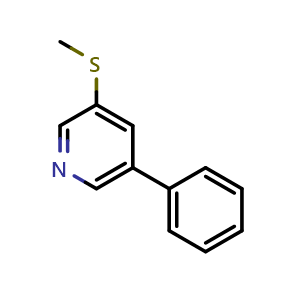 Chemical structure of 3-(Methylthio)-5-phenylpyridine , CAS 2734779-63-4, AChemBlock X177588