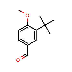 Chemical structure of 3-(Tert-butyl)-4-methoxybenzaldehyde , CAS 107430-92-2, AChemBlock X177590