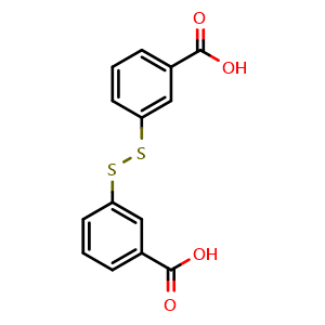 Chemical structure of 3,3'-dithiobisbenzoic acid , CAS 1227-49-2, AChemBlock X177602