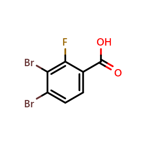 Chemical structure of 3,4-Dibromo-2-fluorobenzoic acid , CAS 1804416-86-1, AChemBlock X177612