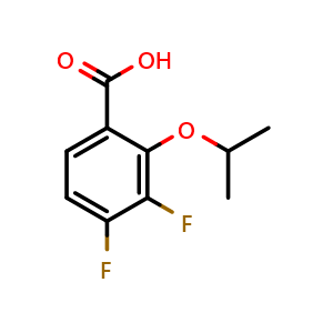 Chemical structure of 3,4-Difluoro-2-isopropoxybenzoic acid , CAS 1782671-61-7, AChemBlock X177629