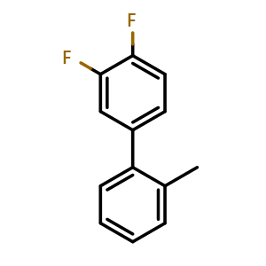 Chemical structure of 3',4'-Difluoro-2-methyl-1,1'-biphenyl , CAS 2764731-75-9, AChemBlock X177631