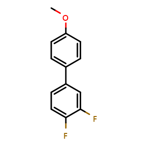 Chemical structure of 3,4-Difluoro-4'-methoxy-1,1'-biphenyl , CAS 182925-36-6, AChemBlock X177633