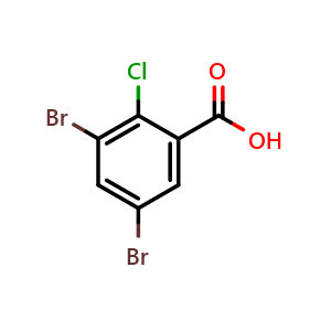 Chemical structure of 3,5-Dibromo-2-chlorobenzoic acid , CAS 27003-05-0, AChemBlock X177660
