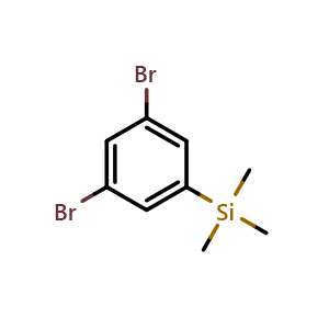Chemical structure of 3,5-Dibromophenyltrimethylsilane , CAS 17878-23-8, AChemBlock X177675