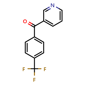 Chemical structure of 3-[4-(trifluoromethyl)benzoyl]pyridine , CAS 21221-92-1, AChemBlock X177755