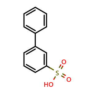 Chemical structure of 3-biphenylmonosulfonic acid , CAS 41949-30-8, AChemBlock X177780
