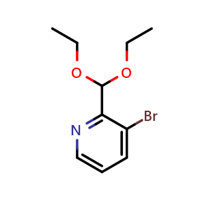 Chemical structure of 3-Bromo-2-(diethoxymethyl)pyridine , CAS 2596947-86-1, AChemBlock X177787