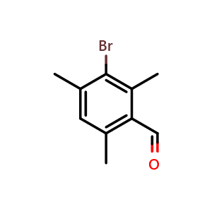 Chemical structure of 3-Bromo-2,4,6-trimethylbenzaldehyde , CAS 88174-27-0, AChemBlock X177794