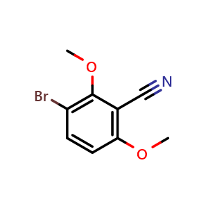 Chemical structure of 3-Bromo-2,6-dimethoxybenzonitrile , CAS 872857-96-0, AChemBlock X177809