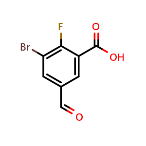 3-Bromo-2-fluoro-5-formylbenzoic acid