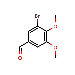 Chemical structure of 3-Bromo-4,5-dimethoxybenzaldehyde , CAS 6948-30-7, AChemBlock X177873